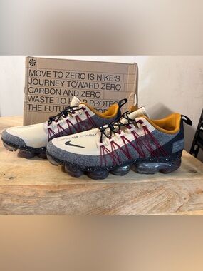 Nike Air VaporMax Utility Sneakers - Cream, Gray & Maroon